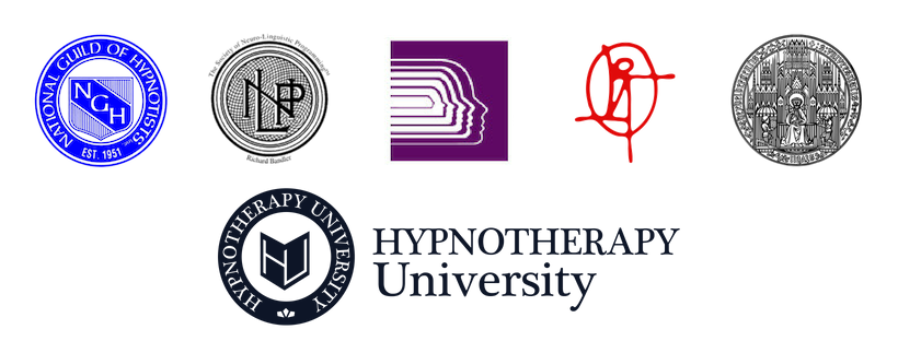 Professional credentials and certifications — NGH, NLP, Hypnotherapy University, University of Heidelberg